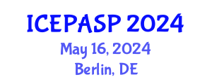 International Conference on Applied Social and Educational Psychology (ICEPASP) May 16, 2024 - Berlin, Germany