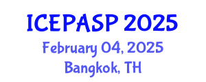 International Conference on Applied Social and Educational Psychology (ICEPASP) February 04, 2025 - Bangkok, Thailand