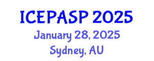 International Conference on Applied Social and Educational Psychology (ICEPASP) January 28, 2025 - Sydney, Australia