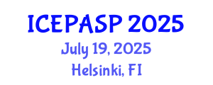 International Conference on Applied Social and Educational Psychology (ICEPASP) July 19, 2025 - Helsinki, Finland