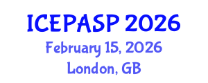 International Conference on Applied Social and Educational Psychology (ICEPASP) February 15, 2026 - London, United Kingdom