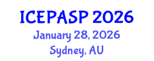 International Conference on Applied Social and Educational Psychology (ICEPASP) January 28, 2026 - Sydney, Australia