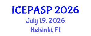 International Conference on Applied Social and Educational Psychology (ICEPASP) July 19, 2026 - Helsinki, Finland