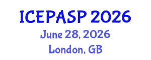 International Conference on Applied Social and Educational Psychology (ICEPASP) June 28, 2026 - London, United Kingdom