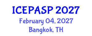 International Conference on Applied Social and Educational Psychology (ICEPASP) February 04, 2027 - Bangkok, Thailand