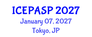 International Conference on Applied Social and Educational Psychology (ICEPASP) January 07, 2027 - Tokyo, Japan