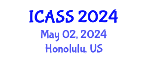 International Conference on Applied Spatial Statistics (ICASS) May 02, 2024 - Honolulu, United States