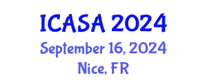 International Conference on Applied Statistics and Analysis (ICASA) September 16, 2024 - Nice, France