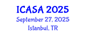 International Conference on Applied Statistics and Analysis (ICASA) September 27, 2025 - Istanbul, Turkey