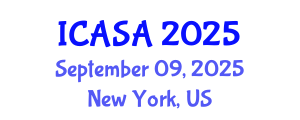 International Conference on Applied Statistics and Analysis (ICASA) September 09, 2025 - New York, United States