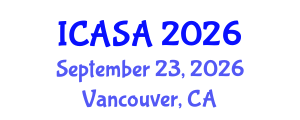 International Conference on Applied Statistics and Analysis (ICASA) September 23, 2026 - Vancouver, Canada