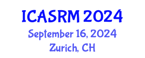 International Conference on Applied Statistics and Research Methods (ICASRM) September 16, 2024 - Zurich, Switzerland