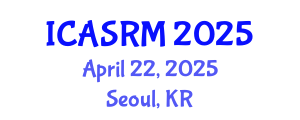 International Conference on Applied Statistics and Research Methods (ICASRM) April 22, 2025 - Seoul, Republic of Korea