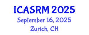 International Conference on Applied Statistics and Research Methods (ICASRM) September 16, 2025 - Zurich, Switzerland