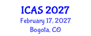 International Conference on Applied Statistics (ICAS) February 17, 2027 - Bogota, Colombia International Conference on Applied Statistics (ICAS) February 17, 2027 - Bogota, Colombia