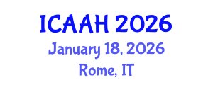 International Conference on Aquatic Animal Health (ICAAH) January 18, 2026 - Rome, Italy