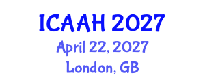 International Conference on Aquatic Animal Health (ICAAH) April 22, 2027 - London, United Kingdom International Conference on Aquatic Animal Health (ICAAH) April 22, 2027 - London, United Kingdom
