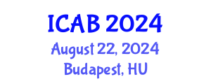 International Conference on Aquatic Biodiversity (ICAB) August 22, 2024 - Budapest, Hungary