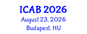 International Conference on Aquatic Biodiversity (ICAB) August 23, 2026 - Budapest, Hungary