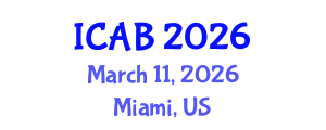 International Conference on Aquatic Biodiversity (ICAB) March 11, 2026 - Miami, United States