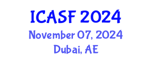 International Conference on Aquatic Sciences and Fisheries (ICASF) November 07, 2024 - Dubai, United Arab Emirates