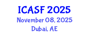 International Conference on Aquatic Sciences and Fisheries (ICASF) November 08, 2025 - Dubai, United Arab Emirates