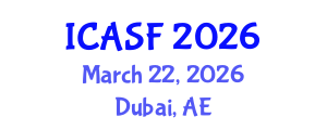 International Conference on Aquatic Sciences and Fisheries (ICASF) March 22, 2026 - Dubai, United Arab Emirates
