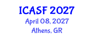 International Conference on Aquatic Sciences and Fisheries (ICASF) April 08, 2027 - Athens, Greece International Conference on Aquatic Sciences and Fisheries (ICASF) April 08, 2027 - Athens, Greece