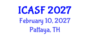 International Conference on Aquatic Sciences and Fisheries (ICASF) February 10, 2027 - Pattaya, Thailand