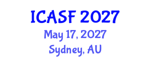 International Conference on Aquatic Sciences and Fisheries (ICASF) May 17, 2027 - Sydney, Australia International Conference on Aquatic Sciences and Fisheries (ICASF) May 17, 2027 - Sydney, Australia