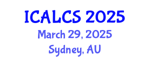 International Conference on Arabic Language and Cultural Studies (ICALCS) March 29, 2025 - Sydney, Australia