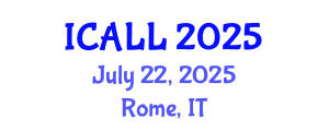 International Conference on Arabic Language and Linguistics (ICALL) July 22, 2025 - Rome, Italy