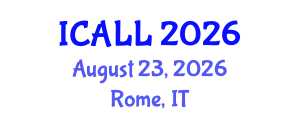 International Conference on Arabic Language and Linguistics (ICALL) August 23, 2026 - Rome, Italy