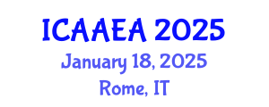 International Conference on Archaeological Anthropology, Excavation and Analysis (ICAAEA) January 18, 2025 - Rome, Italy