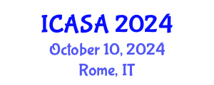 International Conference on Archaeological Science and Archaeometry (ICASA) October 10, 2024 - Rome, Italy