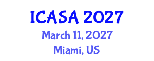 International Conference on Archaeological Science and Archaeometry (ICASA) March 11, 2027 - Miami, United States International Conference on Archaeological Science and Archaeometry (ICASA) March 11, 2027 - Miami, United States