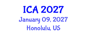 International Conference on Archaeology (ICA) January 09, 2027 - Honolulu, United States International Conference on Archaeology (ICA) January 09, 2027 - Honolulu, United States