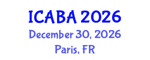 International Conference on Architectural and Building Acoustics (ICABA) December 30, 2026 - Paris, France International Conference on Architectural and Building Acoustics (ICABA) December 30, 2026 - Paris, France