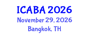 International Conference on Architectural and Building Acoustics (ICABA) November 29, 2026 - Bangkok, Thailand International Conference on Architectural and Building Acoustics (ICABA) November 29, 2026 - Bangkok, Thailand