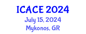 International Conference on Architectural and Civil Engineering (ICACE) July 15, 2024 - Mykonos, Greece