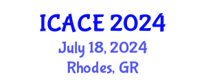 International Conference on Architectural and Civil Engineering (ICACE) July 18, 2024 - Rhodes, Greece