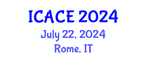 International Conference on Architectural and Civil Engineering (ICACE) July 22, 2024 - Rome, Italy