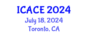 International Conference on Architectural and Civil Engineering (ICACE) July 18, 2024 - Toronto, Canada
