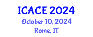International Conference on Architectural and Civil Engineering (ICACE) October 10, 2024 - Rome, Italy