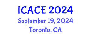 International Conference on Architectural and Civil Engineering (ICACE) September 19, 2024 - Toronto, Canada