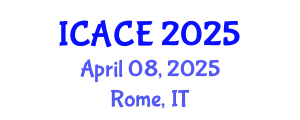 International Conference on Architectural and Civil Engineering (ICACE) April 08, 2025 - Rome, Italy
