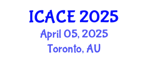 International Conference on Architectural and Civil Engineering (ICACE) April 05, 2025 - Toronto, Australia