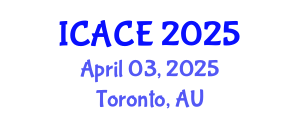 International Conference on Architectural and Civil Engineering (ICACE) April 03, 2025 - Toronto, Australia