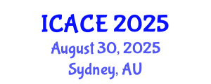 International Conference on Architectural and Civil Engineering (ICACE) August 30, 2025 - Sydney, Australia