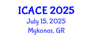 International Conference on Architectural and Civil Engineering (ICACE) July 15, 2025 - Mykonos, Greece